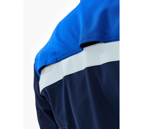 Костюм сварщика Велд-СОП 2 кл.защиты (тк.Хлопок-ОП,350) брюки, т.синий/васильковый