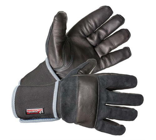 Перчатки АМПАРО™ Вибростат 01 (кожа/полиэфир+вспененный полимер Airgel), 417712