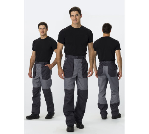 Брюки Лидер IMP (тк.Смесовая,240), т.серый/св.серый