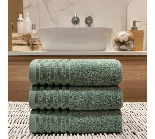 Полотенце махровое Гармония (70х130), зеленый чай