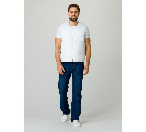 Жилет утепленный Комфорт (Дюспо), белый