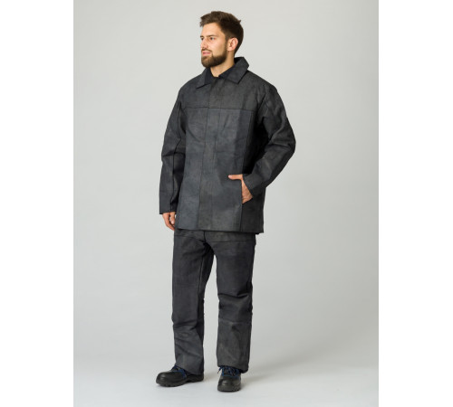 Костюм сварщика цельноспилковый 2 кл.защиты(Спилок 0,9-1,2), черный