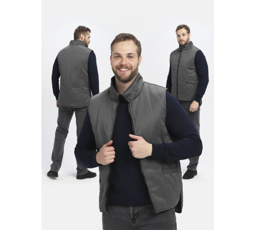 Жилет утепленный Универсальный (Смесовая, 210), темно-серый