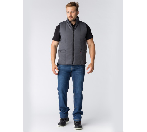 Жилет утепленный Универсальный (Смесовая, 210), темно-серый