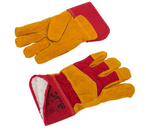 Перчатки спилковые комбинированные утепленные (искусственный мех) ДИГГЕР