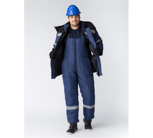Костюм зимний Беркут (Таслан) п/к, темно-синий/черный
