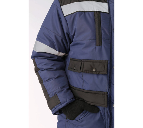 Костюм зимний Беркут (Таслан) п/к, темно-синий/черный