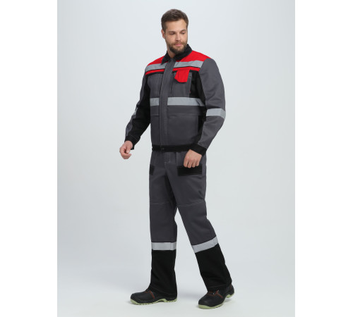 Костюм Виват-1 Премиум IMP (тк.Смесовая,240) брюки, т.серый/черный/красный Костюм Виват-1 Премиум IMP (тк.Смесовая,240) брюки, т.серый/черный/красный