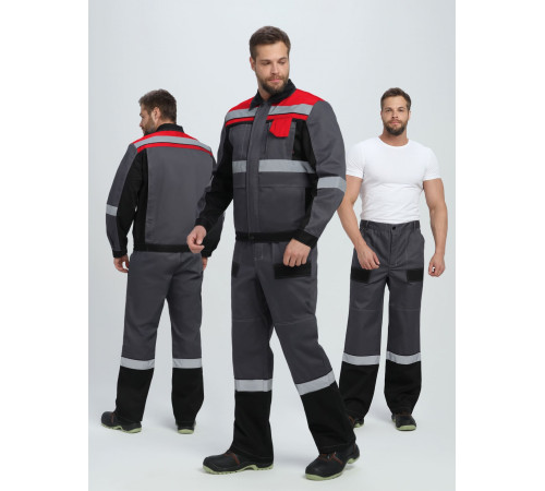 Костюм Виват-1 Премиум IMP (тк.Смесовая,240) брюки, т.серый/черный/красный Костюм Виват-1 Премиум IMP (тк.Смесовая,240) брюки, т.серый/черный/красный