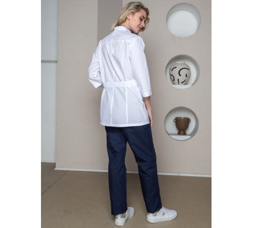 Костюм женский Орхидея (тк.ТиСи), белый/т.синий