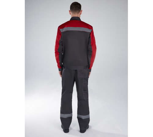 Костюм Нембус-2 СОП (тк.Смесовая,220) п/к, т.серый/красный