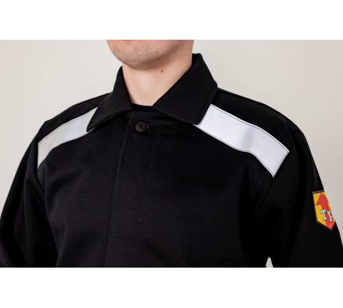 Костюм сварщика с усилением Арсенал-СОП 3 кл.защиты (тк.Хлопок-ОП,490) брюки, черный