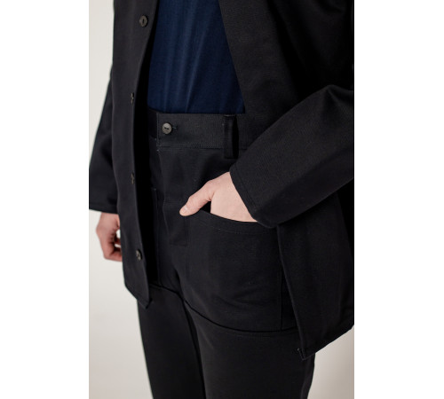 Костюм сварщика с усилением Арсенал-СОП 3 кл.защиты (тк.Хлопок-ОП,490) брюки, черный