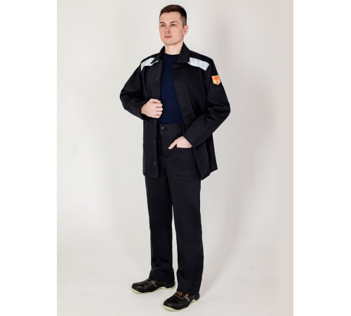 Костюм сварщика с усилением Арсенал-СОП 3 кл.защиты (тк.Хлопок-ОП,490) брюки, черный