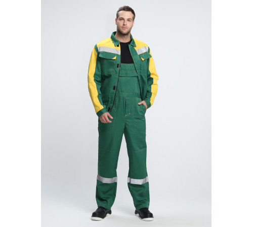 Костюм Сфера NEW (тк.Смесовая,210) п/к, зеленый/желтый