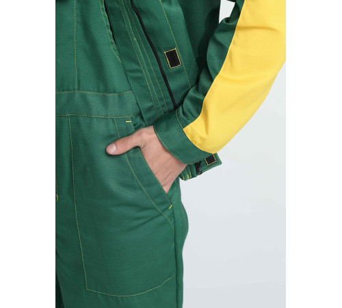 Костюм Сфера NEW (тк.Смесовая,210) п/к, зеленый/желтый