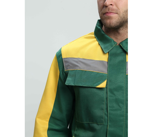 Костюм Сфера NEW (тк.Смесовая,210) п/к, зеленый/желтый