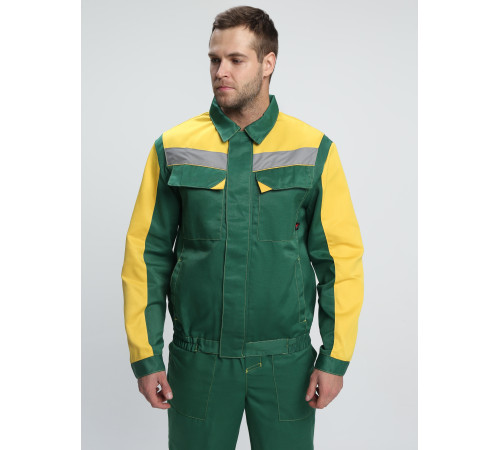 Костюм Сфера NEW (тк.Смесовая,210) п/к, зеленый/желтый