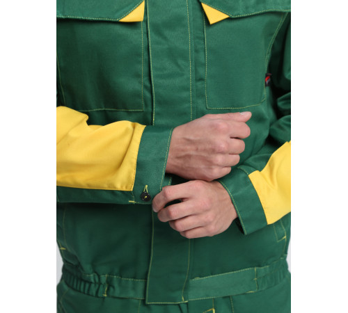 Костюм Сфера NEW (тк.Смесовая,210) п/к, зеленый/желтый