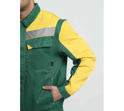 Костюм Сфера NEW (тк.Смесовая,210) п/к, зеленый/желтый