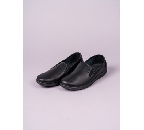 Туфли мужские нат.кожа ПВХ, черный