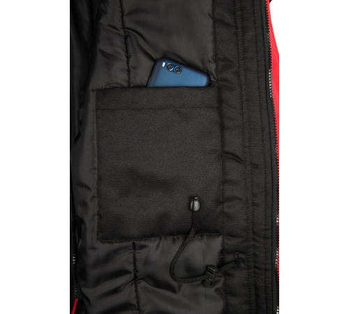 Костюм зимний Титан (Смесовая, 210) п/к, черный/красный