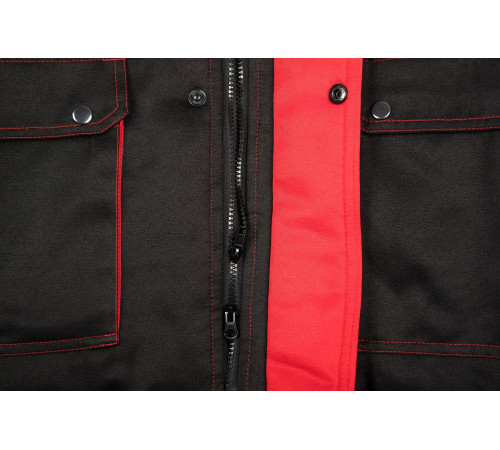 Костюм зимний Титан (Смесовая, 210) п/к, черный/красный