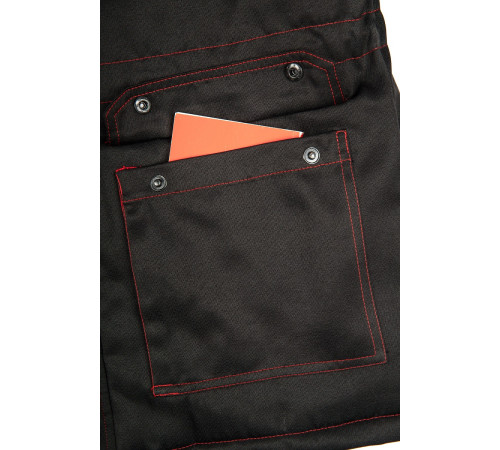 Костюм зимний Титан (Смесовая, 210) п/к, черный/красный