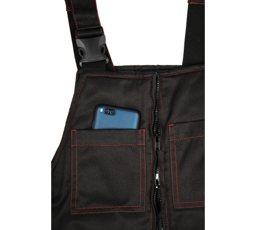 Костюм зимний Титан (Смесовая, 210) п/к, черный/красный