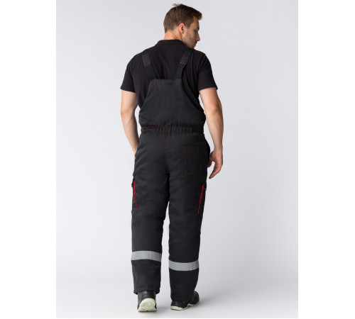 Костюм зимний Титан (Смесовая, 210) п/к, черный/красный