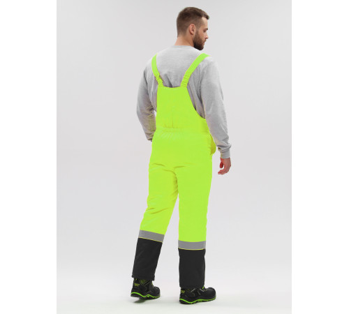 Костюм зимний Дорожник-Сигнал (тк.Смесовая,210) п/к, лимонный/черный