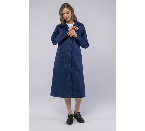 Халат женский ИТР (тк.Смесовая,210), т.синий