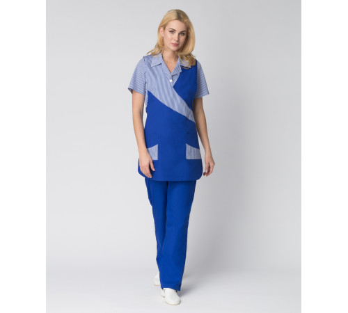 Костюм женский Утро (тк.ТиСи), васильковый/полоска