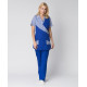 Костюм женский Утро (тк.ТиСи), васильковый/полоска
