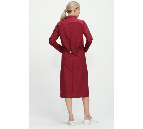 Халат женский Диана (тк.ТиСи), бордовый/белый