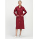 Халат женский Диана (тк.ТиСи), бордовый/белый