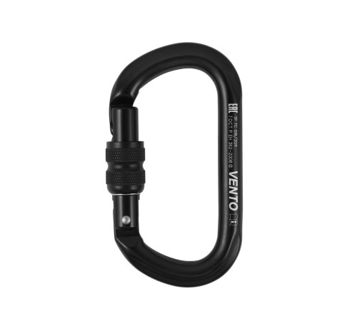 Карабин VENTO™ Овал с муфтой keylock, vpro 0042 black/vnt1042