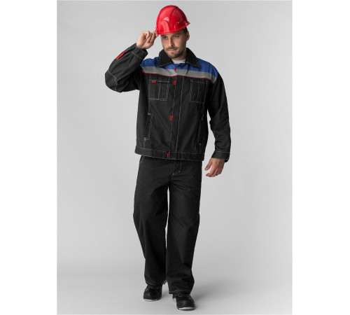 Костюм Флагман-Фаворит-1 СОП (тк.Саржа,250) брюки, т.синий/васильковый