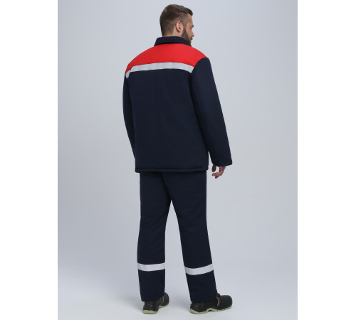 Костюм сварщика зимний Велд-СОП 1 кл.защиты (тк.Хлопок ОП,350) брюки, т.синий/красный