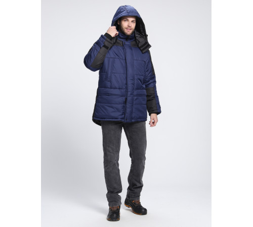 Куртка зимняя Европа (Дюспо), темно-синий/черный
