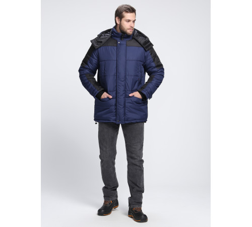 Куртка зимняя Европа (Дюспо), темно-синий/черный