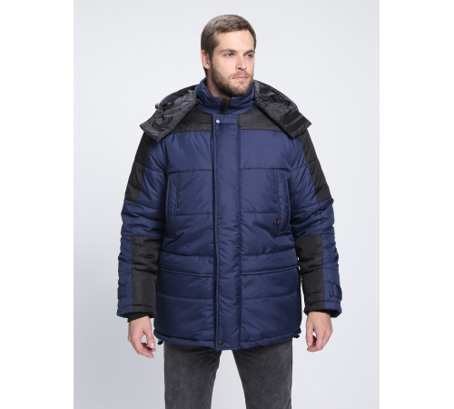 Куртка зимняя Европа (Дюспо), темно-синий/черный