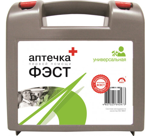 Аптечка ФЭСТ универсальная футляр из полистирола 210х210х70 (арт.1644)