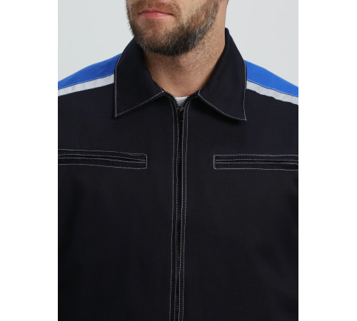 Костюм Джет IMP (тк.Саржа,320) п/к, т.синий/васильковый