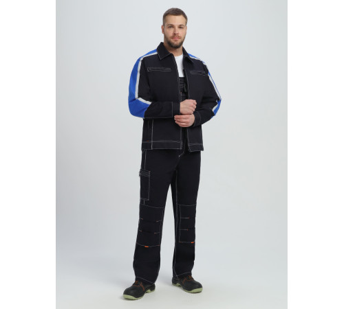 Костюм Джет IMP (тк.Саржа,320) п/к, т.синий/васильковый