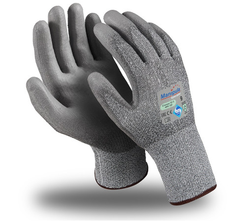 Перчатки Manipula Specialist® Стилкат ПУ 5 (Sapphire+полиуретан), HРP-107/MG-466