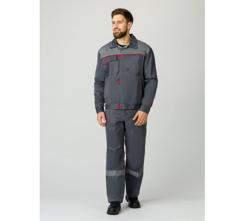 Костюм Фаворит-2 СОП (тк.Смесовая,210) п/к, т.серый/серый