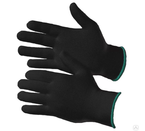 Перчатки нейлоновые, черные