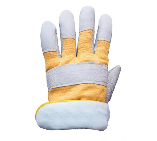 Перчатки кожаные комбинированные утепленные (синтепон)