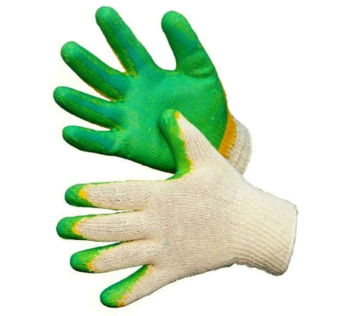 Перчатки х/б с двойным латексным покрытием